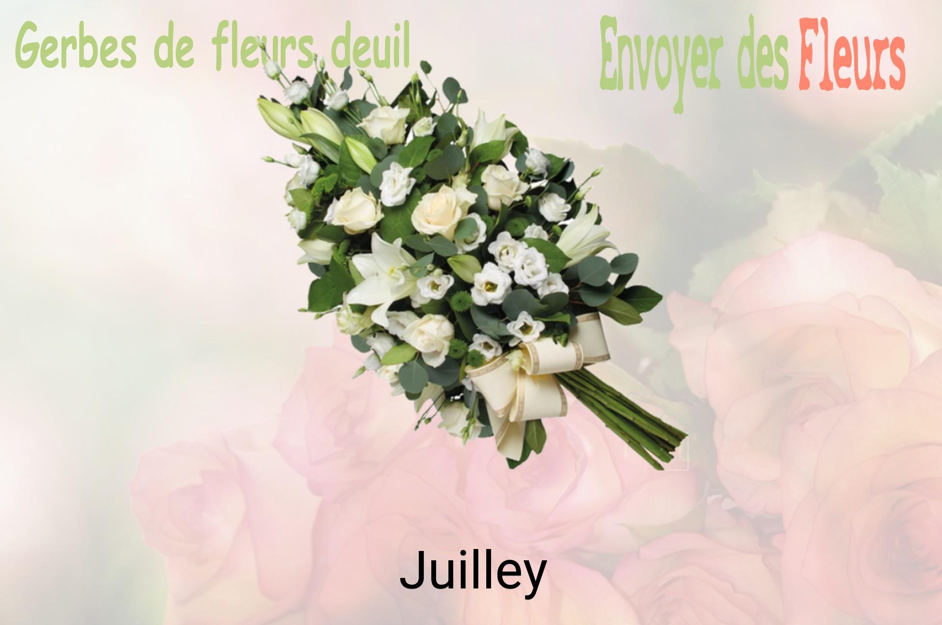 Gerbe de fleurs de deuil livrée à Juilley
